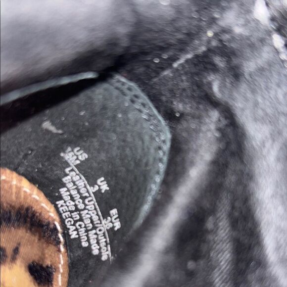 Sam Edelman Black Heeled Fringe Boots with gold trim - Picture 12 of 13